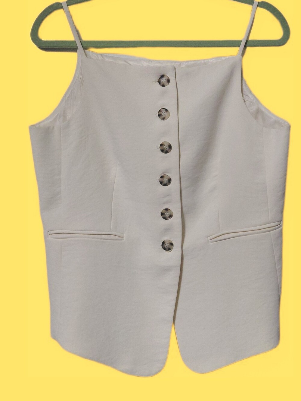 Christian Lacroix 10 Creme Crepe Vest Lined NWT Pockets Still Sewn Shut